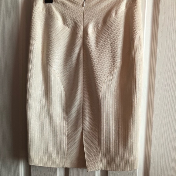 Versace white metallic skirt +leather belt size 42 - Picture 4 of 8